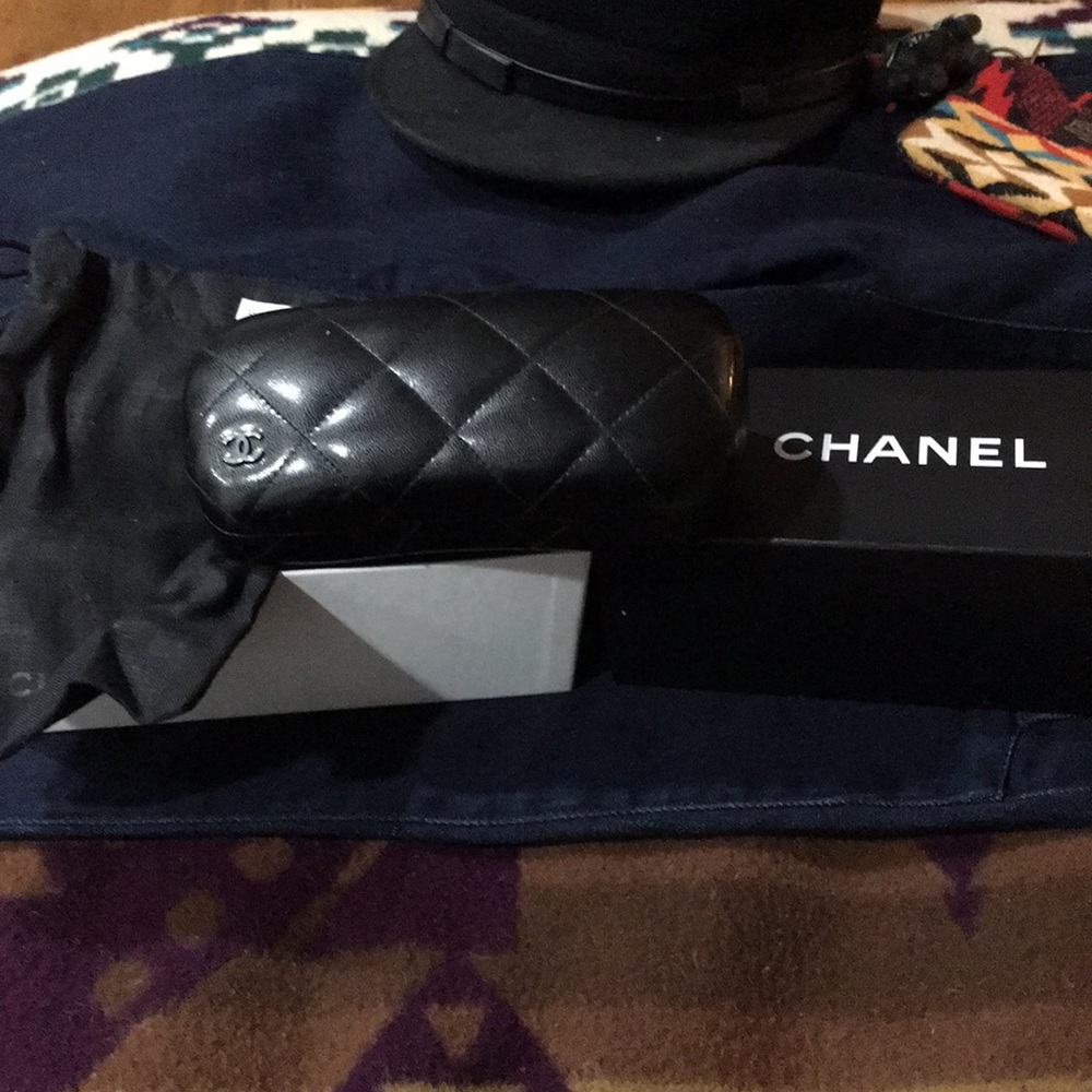 Chanel leather glasses case